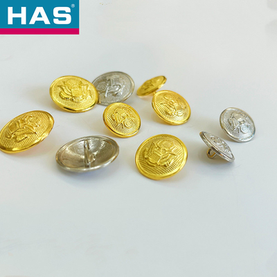 20mm Custom Metal Buttons Eco Friendly Metal Jean Buttons Gold Silver
