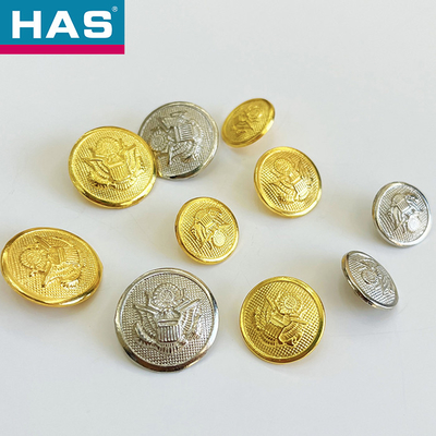 20mm Custom Metal Buttons Eco Friendly Metal Jean Buttons Gold Silver