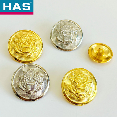 20mm Custom Metal Buttons Eco Friendly Metal Jean Buttons Gold Silver