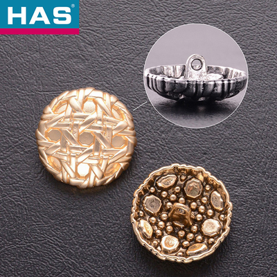 Washable Decorative Shank Buttons 18mm / 23mm Gold Shirt Buttons