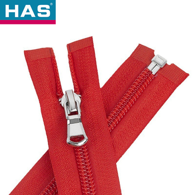 Smooth Nylon Zippers #8 #10 Heavy Duty Open Ended Zip For Garment