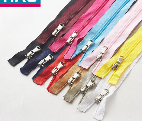 Smooth Nylon Zippers #8 #10 Heavy Duty Open Ended Zip For Garment