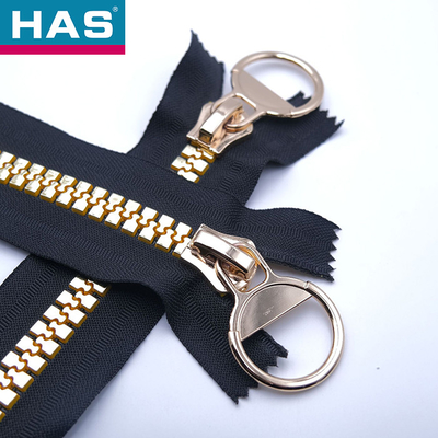 Resin Black Gold Zipper #3 #5 #8 #10 Metallic Gold Zipper for Handbags