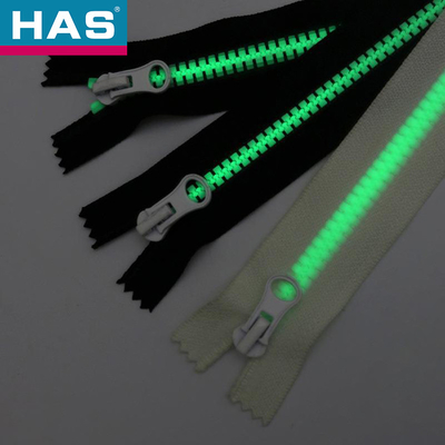 Luminous Plastic Zippers Two Way Separating Jacket Zipper New Design