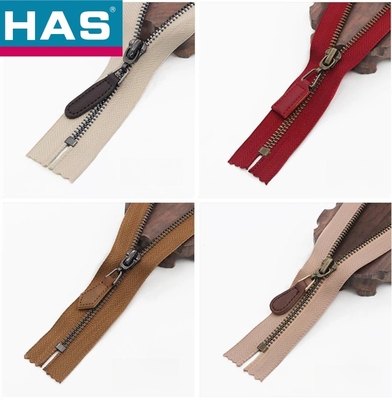 Durable Metal Zippers Customized Antique Silver Zipper Eco Friendly