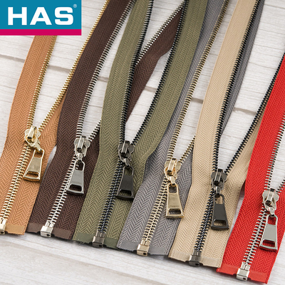 Customized Gold Metal Zipper Eco Friendly Open End Metal Zip #5