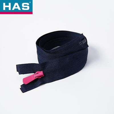 Colorful Nylon Zippers Customized White Open Ended Zip Auto Lock