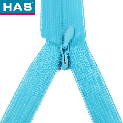 Colorful Reversible Invisible Zipper Hidden Teeth 3# Nylon Zipper for Garments