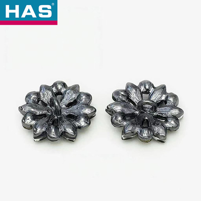 Nickel Free Black Rhinestone Buttons 21mm Buttons For Coat Windbreaker