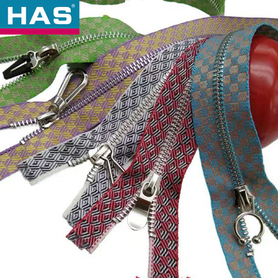Customizable Metal Zippers 30 Inch Heavy Duty Jacket Zipper Two Way