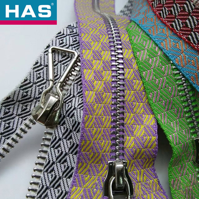 Customizable Metal Zippers 30 Inch Heavy Duty Jacket Zipper Two Way