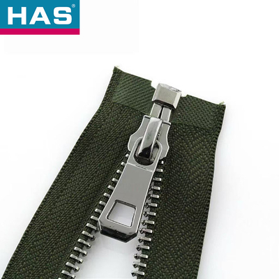 Black Metal Jacket Zippers #7 Double Open End Zipper For Shoes