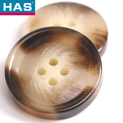 Eco Friendly Round Shape Button 28mm Four Hole Button Customized