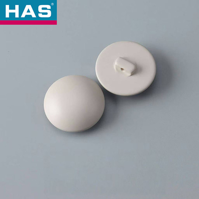 Plastic 30mm Coat Buttons Red / White Polymer Button For Clothing