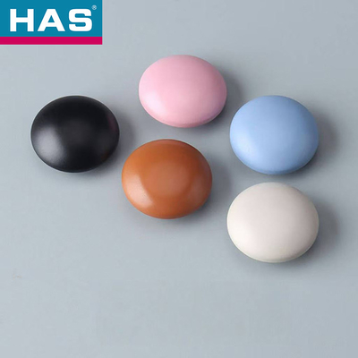 Plastic 30mm Coat Buttons Red / White Polymer Button For Clothing