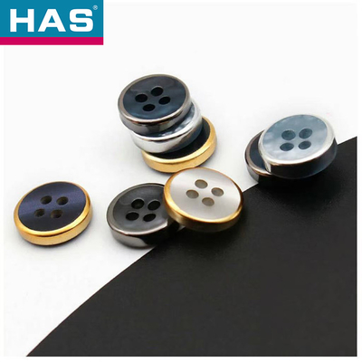 Custom Plastic Buttons Durable Plain Black Button Hypoallergenic Various Sizes