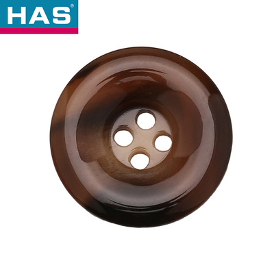 Polyester Black 4 Hole Buttons 21mm / 25mm Decorative Buttons For Crafts