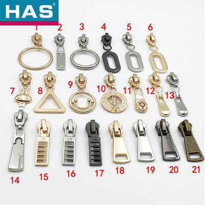 Versatility #5 Metal Zipper Slider Gold Black Brass Zipper Slider