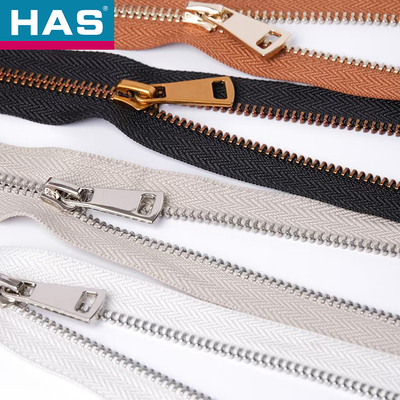 Clothing Metal Zippers #3 #5 #7 #8 #10 #12 Two Way Closed End Zipper For Clothing