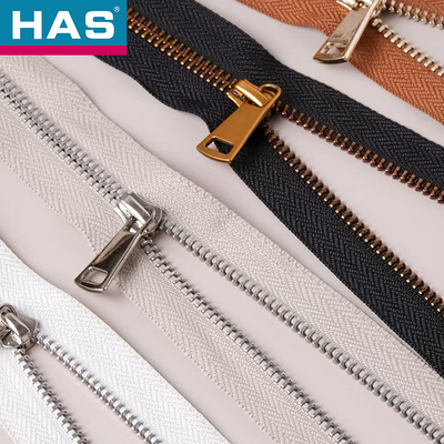 Clothing Metal Zippers #3 #5 #7 #8 #10 #12 Two Way Closed End Zipper For Clothing