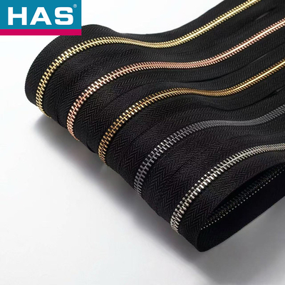 Brass Garment Zipper 5# Bag Zipper Customizable Clothes Accessories