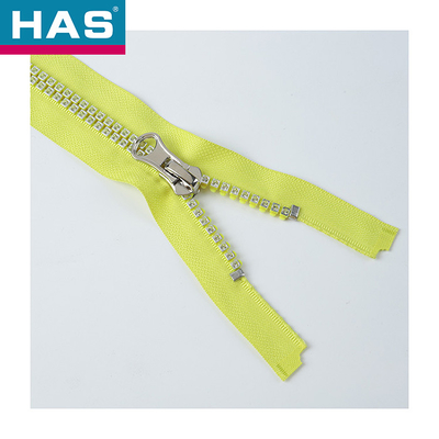 Closed End Plastic Zippers Eco Friendly Orange Invisible Zipper Durable