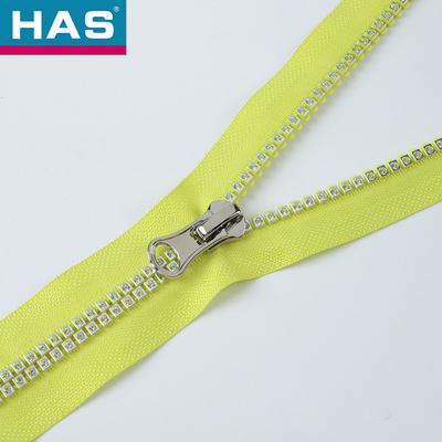 Closed End Plastic Zippers Eco Friendly Orange Invisible Zipper Durable