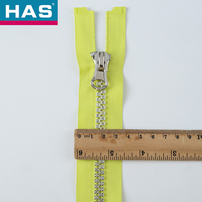 Closed End Plastic Zippers Eco Friendly Orange Invisible Zipper Durable