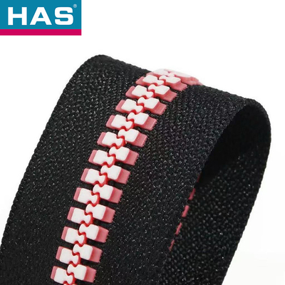 #10 Plastic Zippers Lightweight Black Invisible Zipper Two way