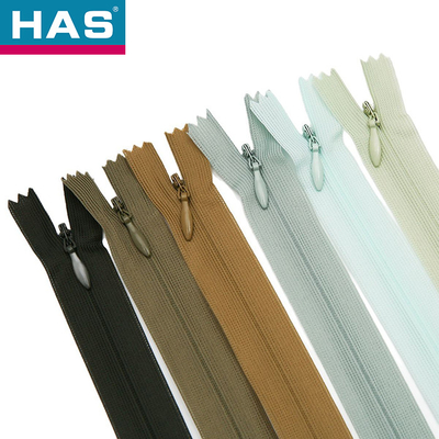 Closed End Nylon Invisible Zipper #10 12 Inch Separating Zipper Durable