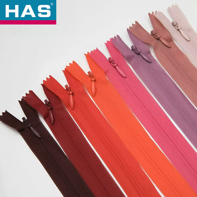 Closed End Nylon Invisible Zipper #10 12 Inch Separating Zipper Durable