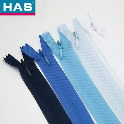 Closed End Nylon Invisible Zipper #10 12 Inch Separating Zipper Durable