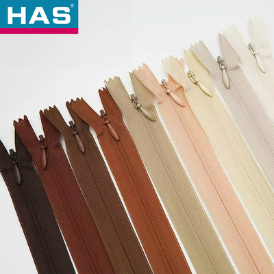 Closed End Nylon Invisible Zipper #10 12 Inch Separating Zipper Durable