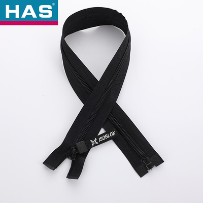 #5 #7 Black Coil Nylon Zipper with additional tabbed puller for bags