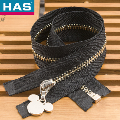 Alloy Custom Made Zippers #5 Open end Zipper Y Teeth For Bags