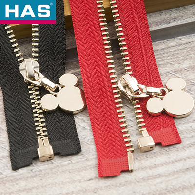 Alloy Custom Made Zippers #5 Open end Zipper Y Teeth For Bags