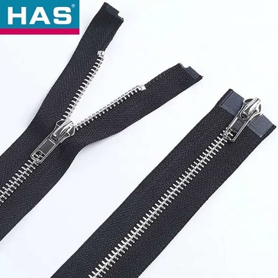 Custom Fashion Shining Two Ways Open End Smooth Sliding Nickel Zipper