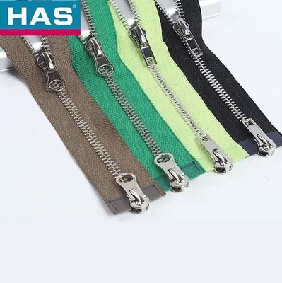 Custom Fashion Shining Two Ways Open End Smooth Sliding Nickel Zipper