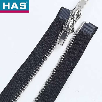 Custom Fashion Shining Two Ways Open End Smooth Sliding Nickel Zipper