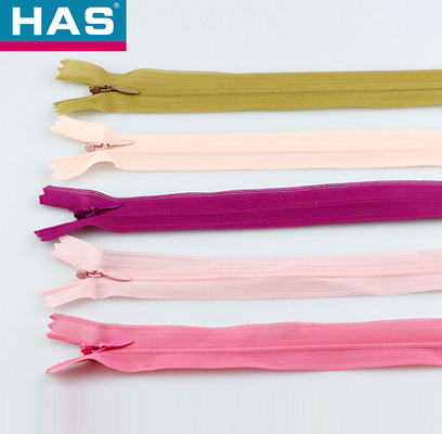 3# 4# 5# Nylon Invisible Zipper Custom Hidden Long Chain Zipper Tape For Garments