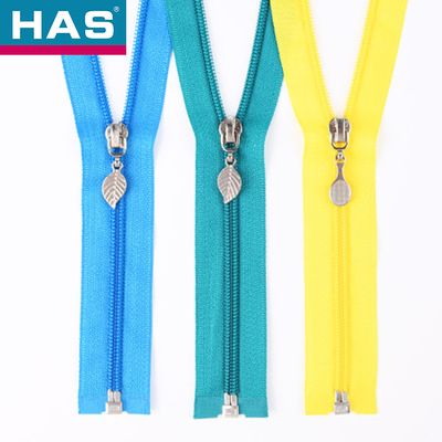 Any Color Custom Close End Nylon Zipper With Colorful Polyester Fabric Tape