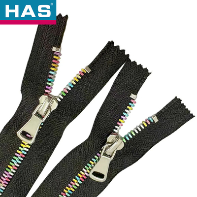 Colorful Gradient Metal Y - Teeth Closed End Zippers For Clothing Luggage Handbags