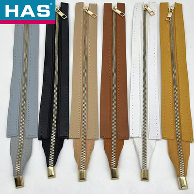 Braided Bag Zipper Accessories Handmade Bag DIY Zipper PU Metal Tooth Zipper