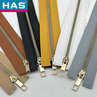 Braided Bag Zipper Accessories Handmade Bag DIY Zipper PU Metal Tooth Zipper