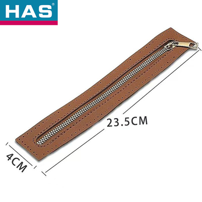 Pu Leather Bags Accessories Self Locking Custom Close End Metallic Zipper
