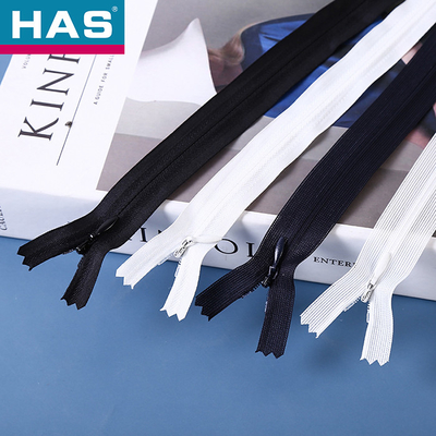 Dark Lock Mouth Nylon Invisible Zipper For Wedding Dress And Sofa In Nylon