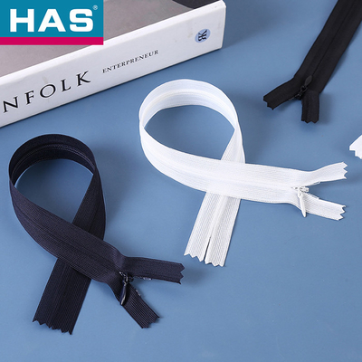 Dark Lock Mouth Nylon Invisible Zipper For Wedding Dress And Sofa In Nylon
