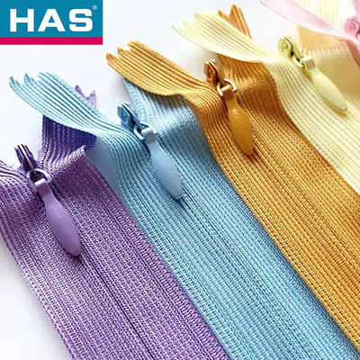 Semi Auto Lock 3# Nylon Coil Zipper Cycling Pocket Zipper Close End Nylon Sport