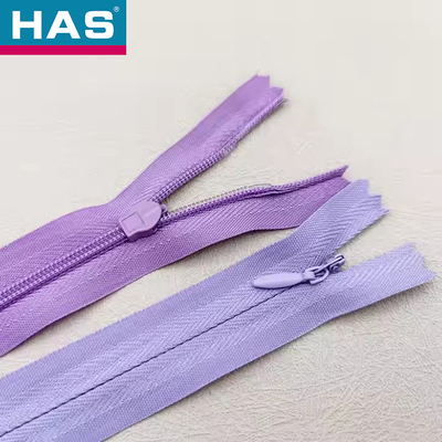 Semi Auto Lock 3# Nylon Coil Zipper Cycling Pocket Zipper Close End Nylon Sport