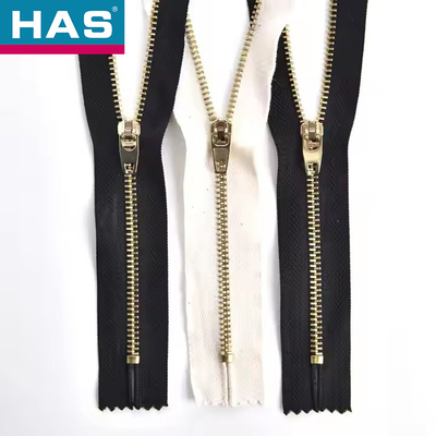 Clothes Accessories 5# Double Polished Gold Close End Metal Zipper